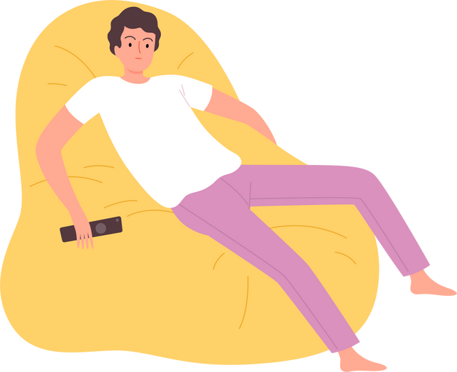 lazy characters laying people couch sofa